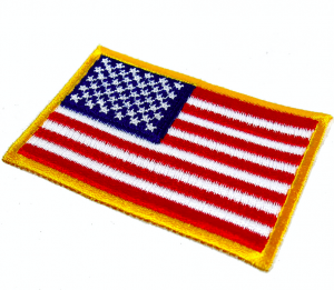 Embroidery flag patch/batch with free shipping from NY warehouse