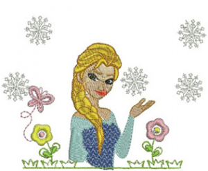 Frozen Princess Elsa Embroidery Design