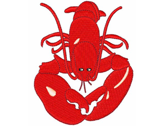 Amazing Red Lobster Embroidery Design