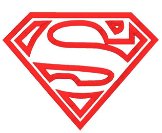 Superman Logo Applique Machine Embroidery Design