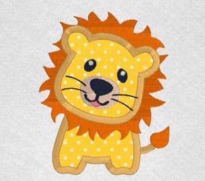 Lion for kids Applique Embroidery Machine 2 sizes