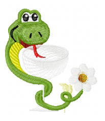 Cute Snake embroidery design