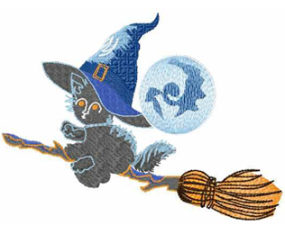 Kitty Witch - Machine Embroidery Design