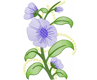 Violet-flowers-free-machine-embroidery-design