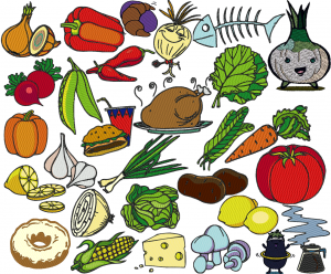 Food,Gardens and Vegetables +50 Embroidery Designs Collection