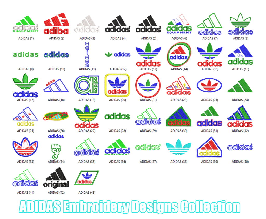 ADIDAS Embroidery Designs Collection | StoreWinner