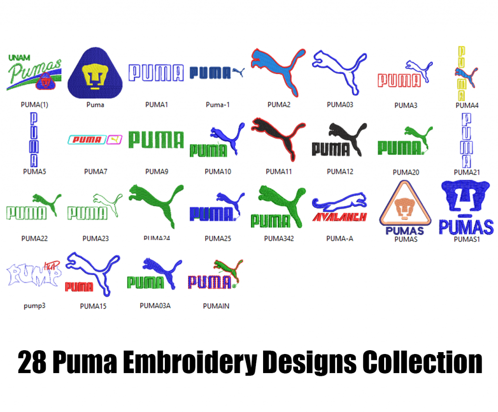 puma embroidery design